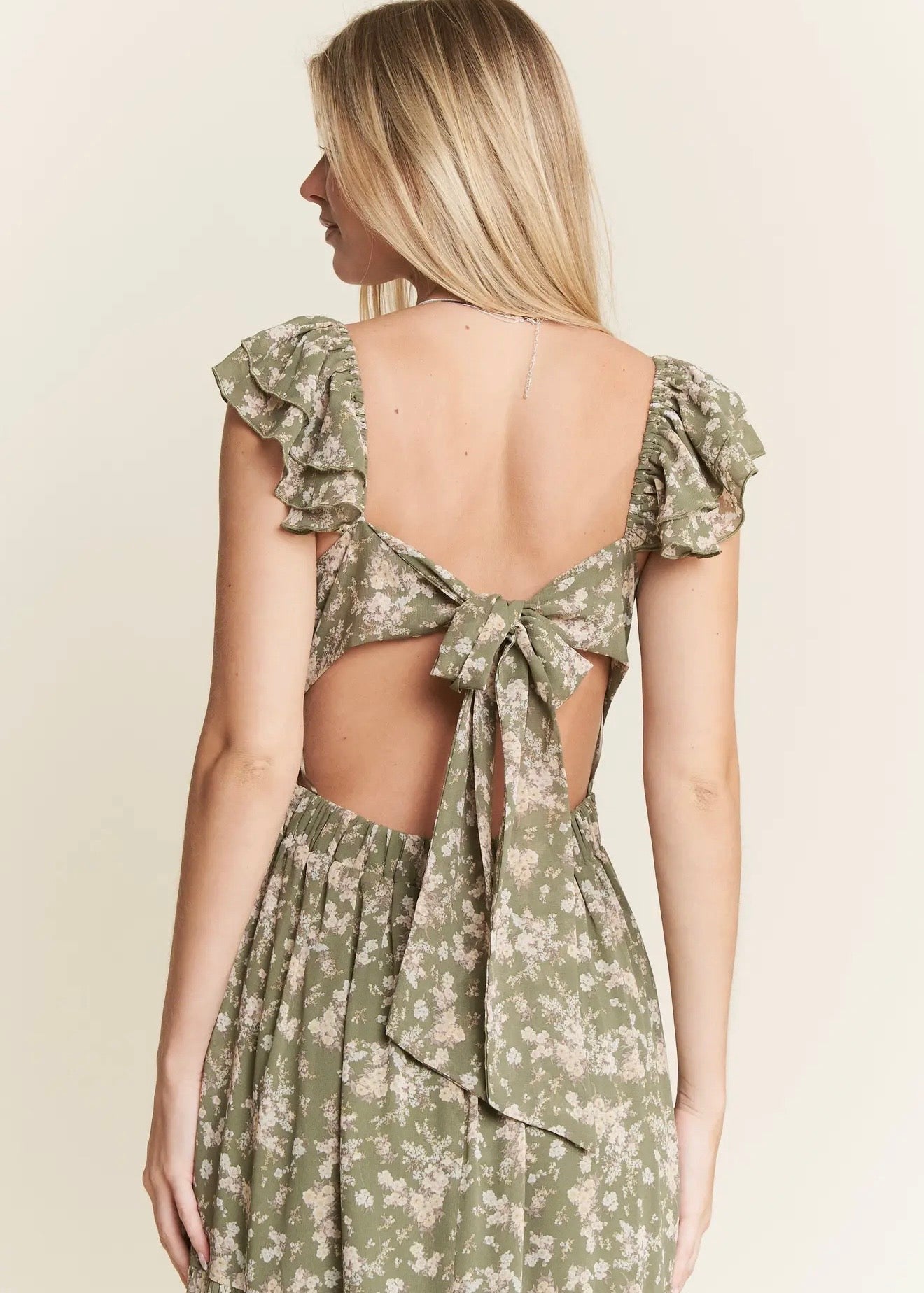 Sage Tiered Maxi Dress