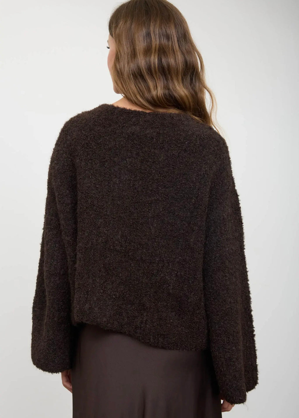 Fuzzy Knit Button Down Cardigan Sweater