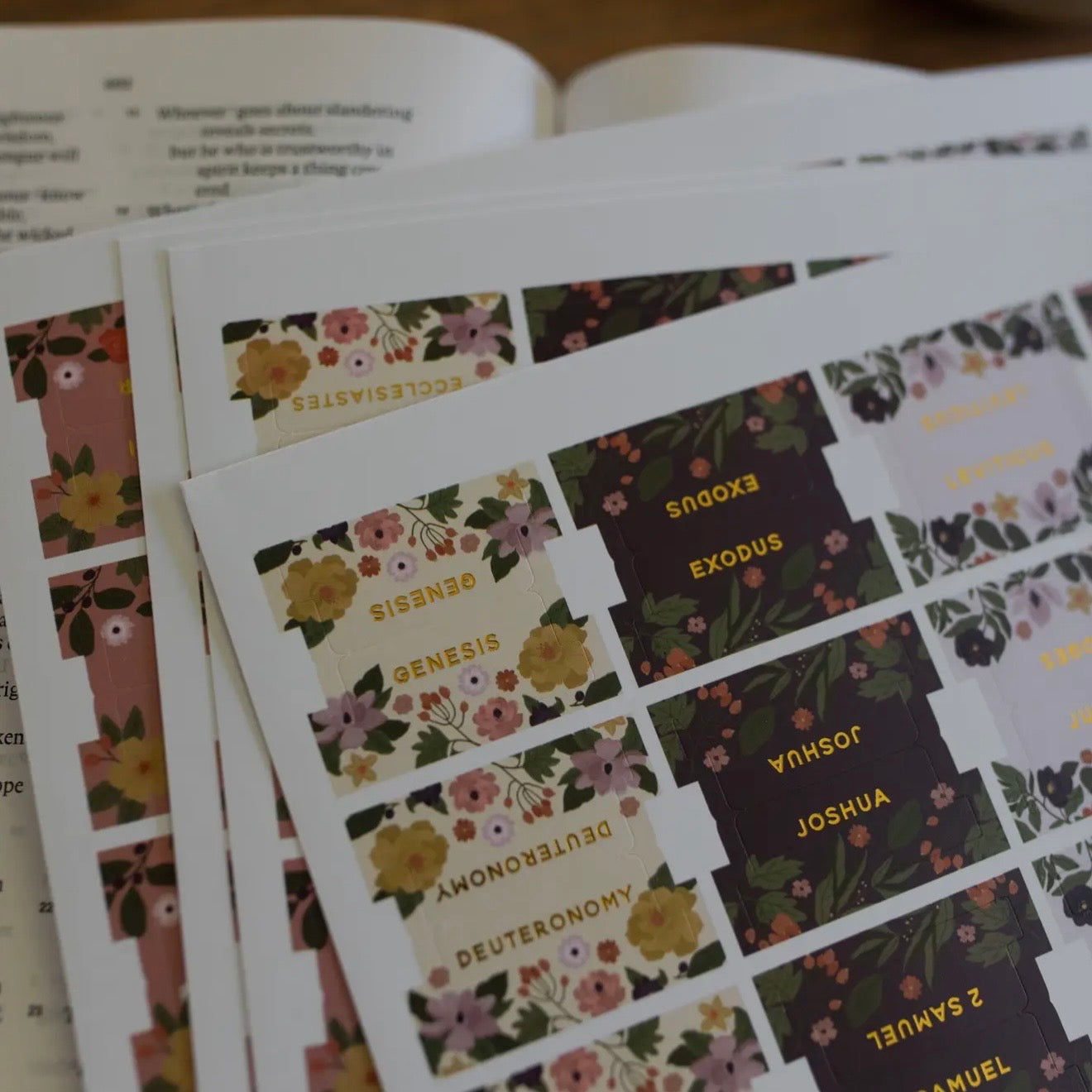 Magnolia Floral Bible Tabs