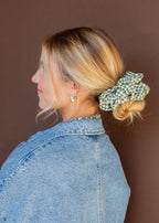Jumbo Scrunchie | Evergreen Checked