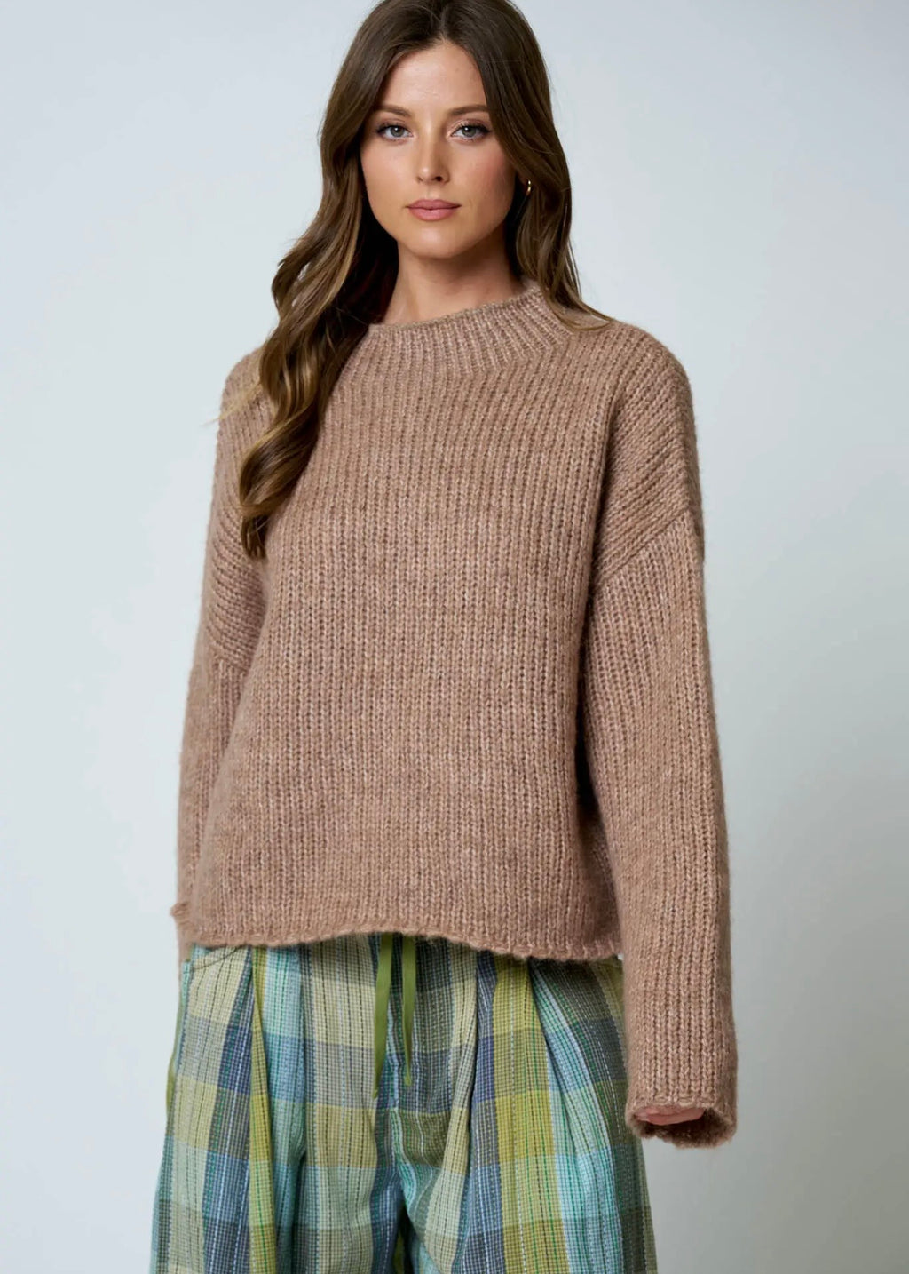 ✨PREORDER | ETA 3 WEEKS✨ Mock Neck Long Sleeve Oversized Sweater | Mocha