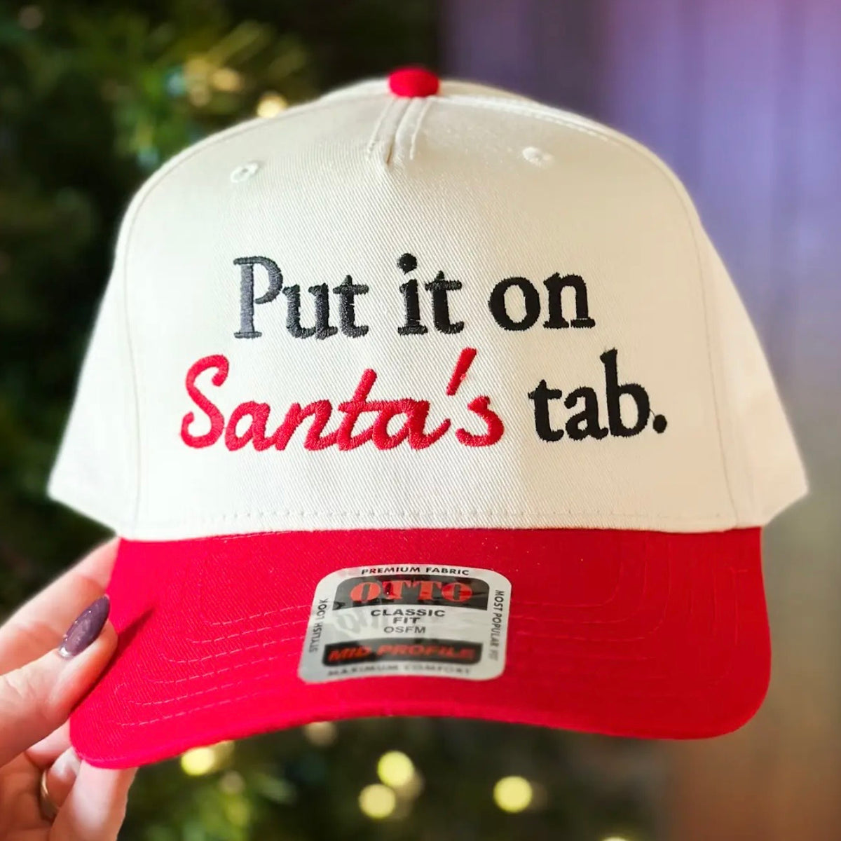 ✨PREORDER | ETA MID NOVEMBER✨ Santa’s Tab Embroidered Hat