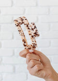 XL Claw Clip | Peach & Brown Marble