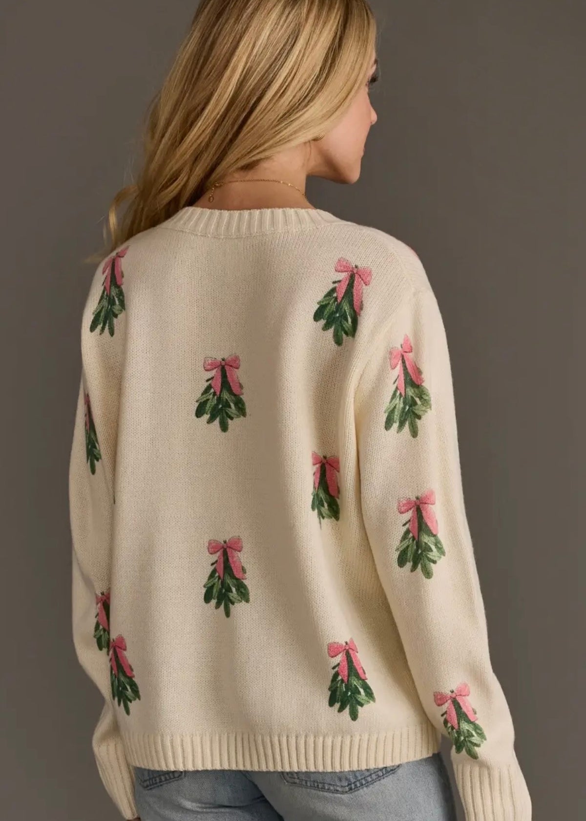 ✨PREORDER | ETA LATE NOVEMBER✨ Pink Bow Christmas Tree Sweater