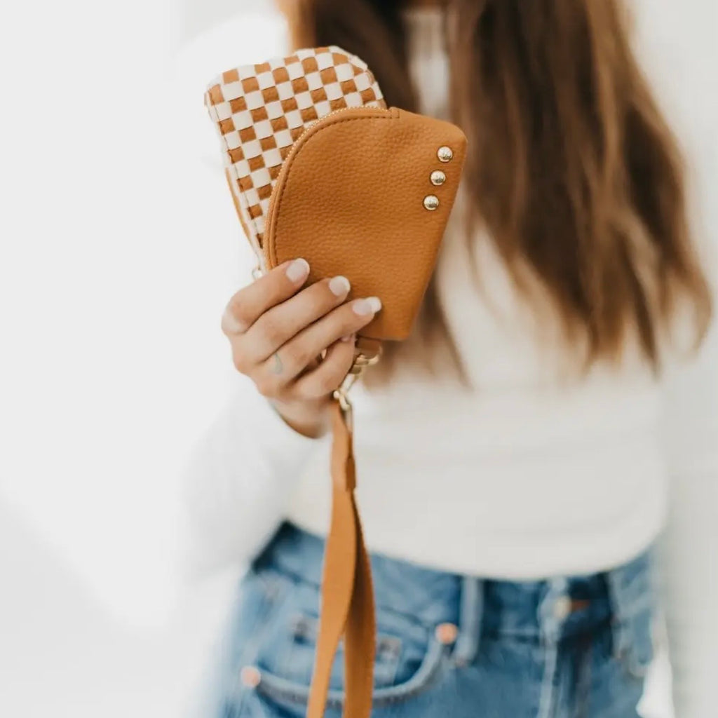 Lainey Woven Dual Pouch Wristlet