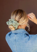 Jumbo Scrunchie | Evergreen Checked