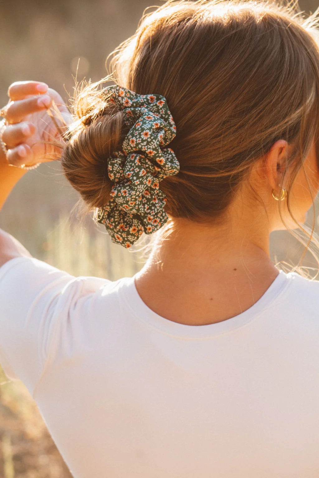 ✨PREORDER | ETA 2 WEEKS✨ Jumbo Scrunchie | Green Floral