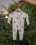 ✨PRE-ORDER | ETA 2 WEEKS✨ Bamboo Santa Teddy Zip Pajamas