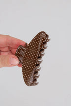 ✨PREORDER | ETA 2 WEEKS✨ Cinnamon Polka Dot Claw Clip