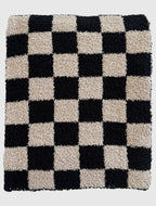 Littles Checkered Blanket (Black & Cocoa)