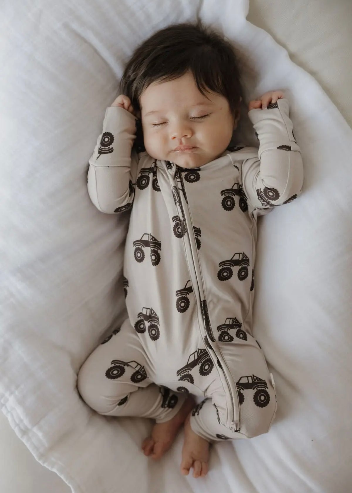 Bamboo Zip Pajamas | Monster Trucks