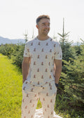 ✨PRE-ORDER | ETA 2 WEEKS✨ Bamboo Santa Teddy Mens Short Sleeve Pajamas