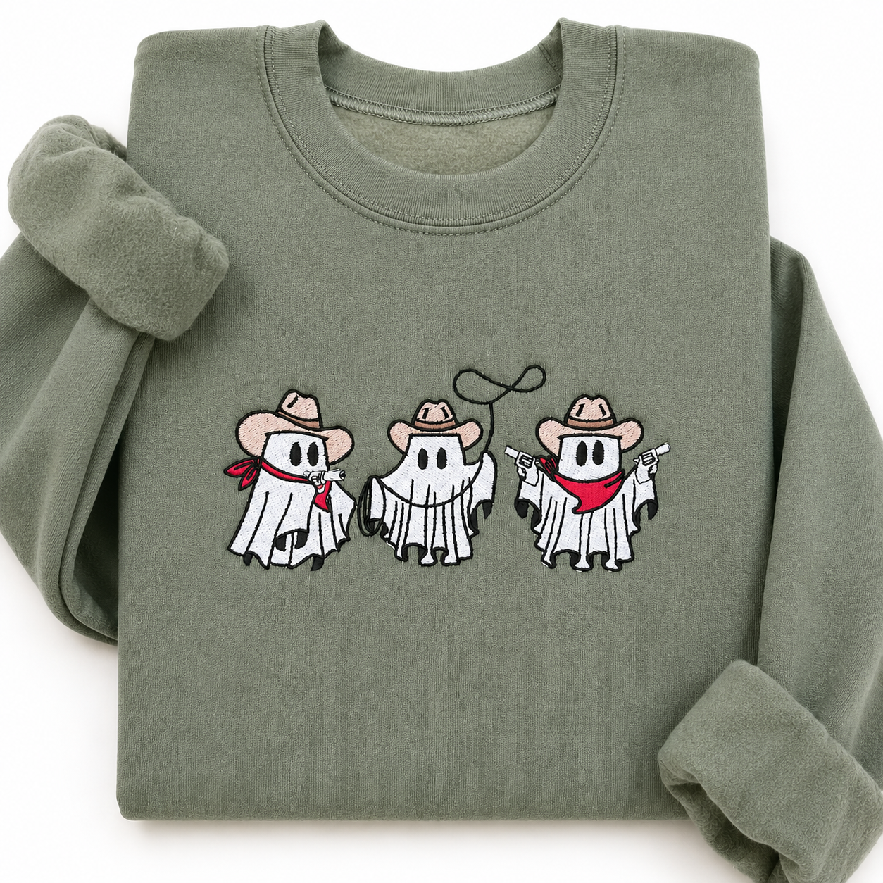 ✨PREORDER | ETA 3 WEEKS✨ Ghost Cowboy Embroidered Sweatshirt