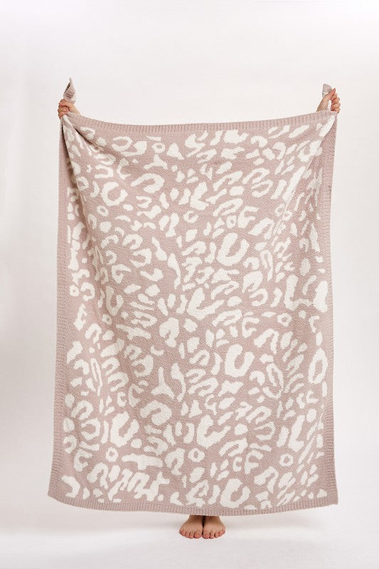 Leopard Print Luxe Plush Throw Blanket